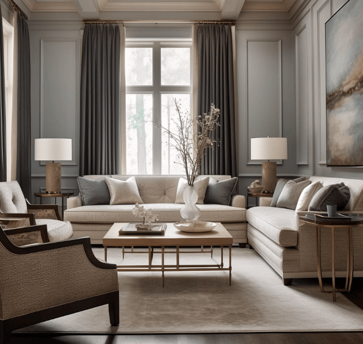 Fancy House Drapery for the Living room.
