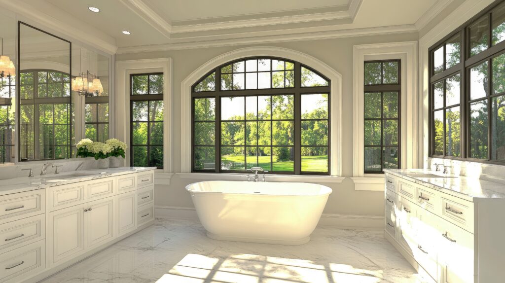 Master Bathroom with natural light for best lighting for a bathroom in Sugar Land.