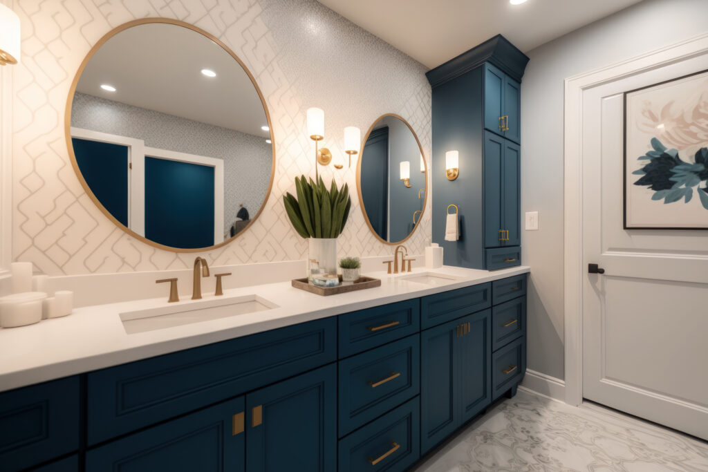 Mater Bathroom with best lighting for a bathroom in Sugar Land.