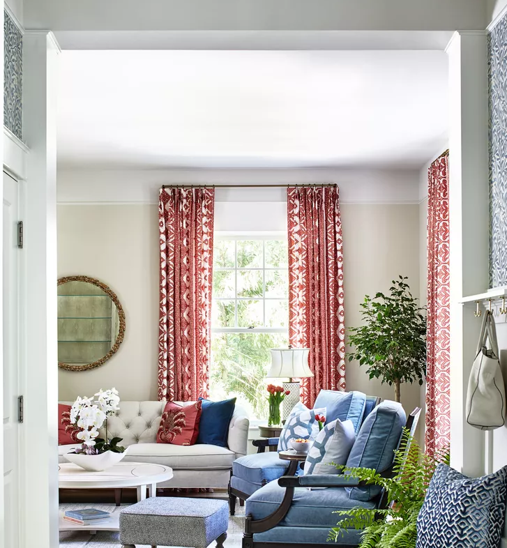 Drapery Ideas with bold colors.