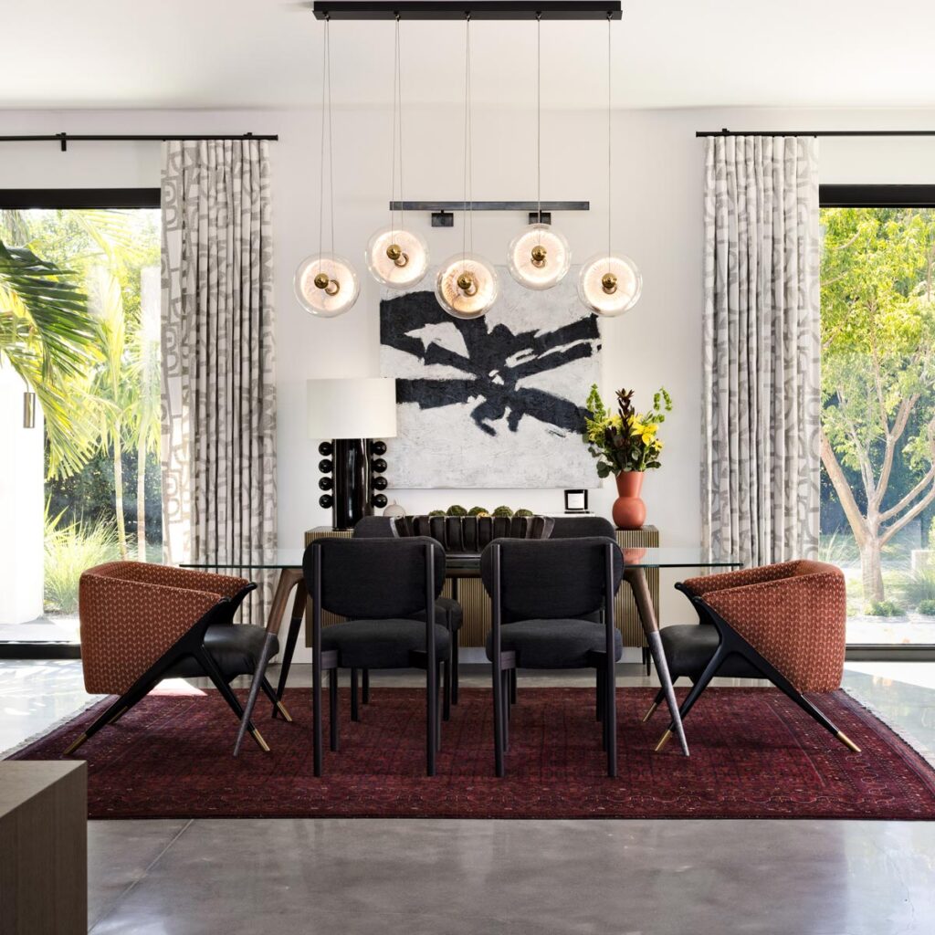 drapery for living and dining combo.
