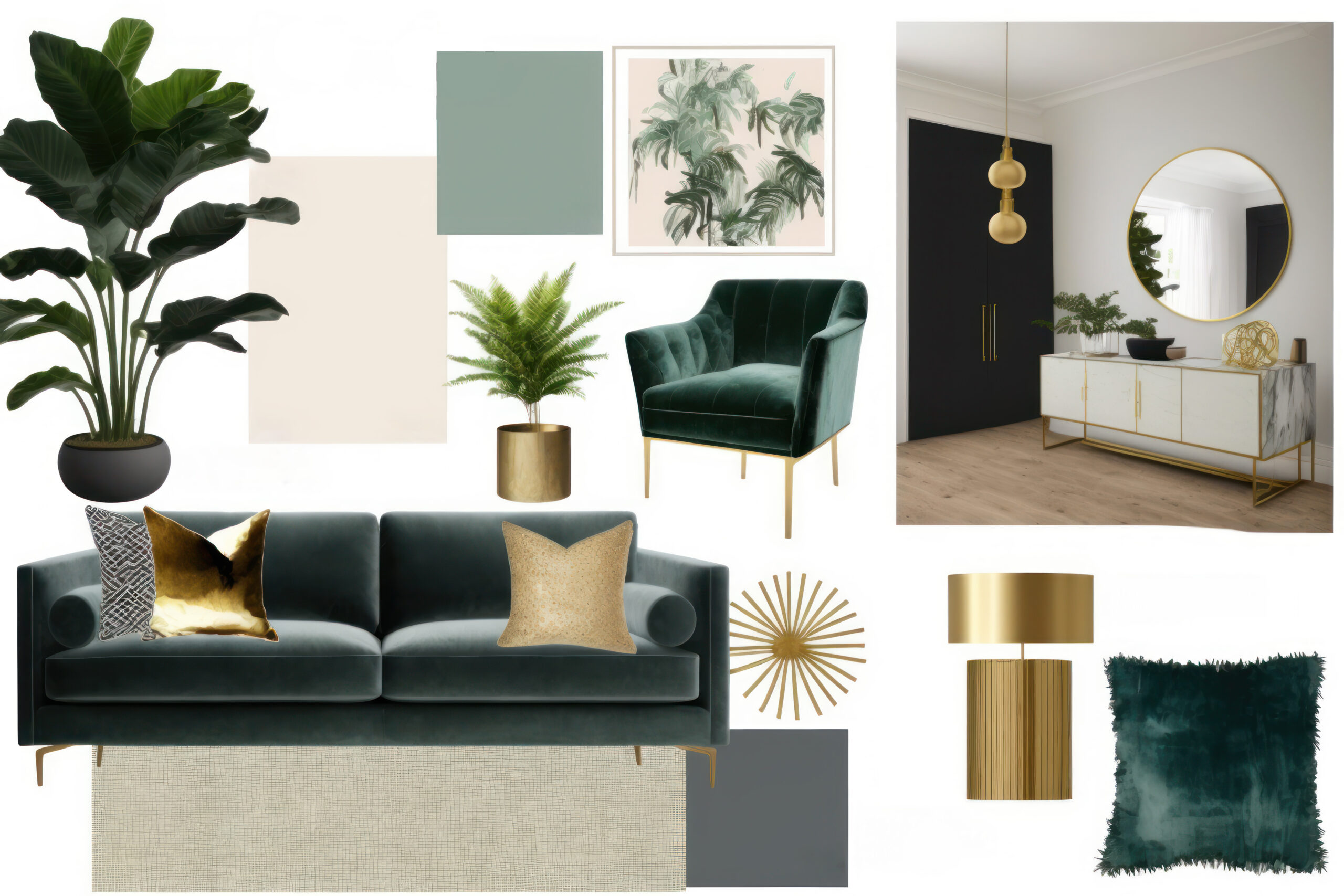 Mood Board with Interior Design Trends